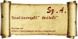 Szalisznyó Anikó névjegykártya
